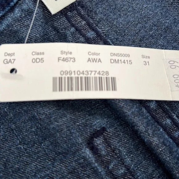 J. Crew Rayner Cropped Wide Leg Jeans Dark Wash 31 Self Belt NWT - Picture 10 of 10